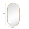 Modern Oval Mirror Wall Mounted Metal Frame Glass Vanity Makeup Bathroom Decor