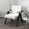 Mid-century Modern Armchair Upholstered Sofa Chair-Beige