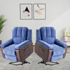 Electric Powered Lift Recliner Sofa Massage Heated Armchairs for Elderly Blue