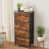 Smilesun 4 Drawers Chest of Drawers Fabric Wood Metal Storage Organiser Bedroom