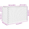 Iiaky Garden Planter White 110x60x68.5 Solid Wood Pine,Wooden Garden Q2V4