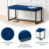 Velvet Padded Ottoman Stool Bed Bench Dining Bench Multicolor Livingroom Bedroom