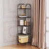 3/5 Tier Metal Wire Corner Shelf Bookcase Flower Rack Plant Pot Holder Stand