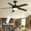 3/4/5 Blades Ceiling Fan & LED Lights Reversible Motor 52" Cooling Fan Lighting