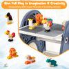 Kids Art Easel & Stool Set Double-Sided Toddler Convertible Activity Table
