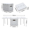 Collapsible Folding Camping Table Outdoor Plastic Storage Case Container Box Bin