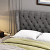 DOUBLE BED WITH STORAGE VELVET UPHOLSTERED BED FRAME WITH HEADBOARD, 4 DRAWERS