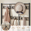 Industrial Large Coat Rack Stand with 24 Hooks and Shoe Bench for Entryway