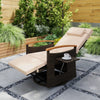 360° Swivel Garden Recliner Armchair Outdoor Rattan Reclining Lounge Chair
