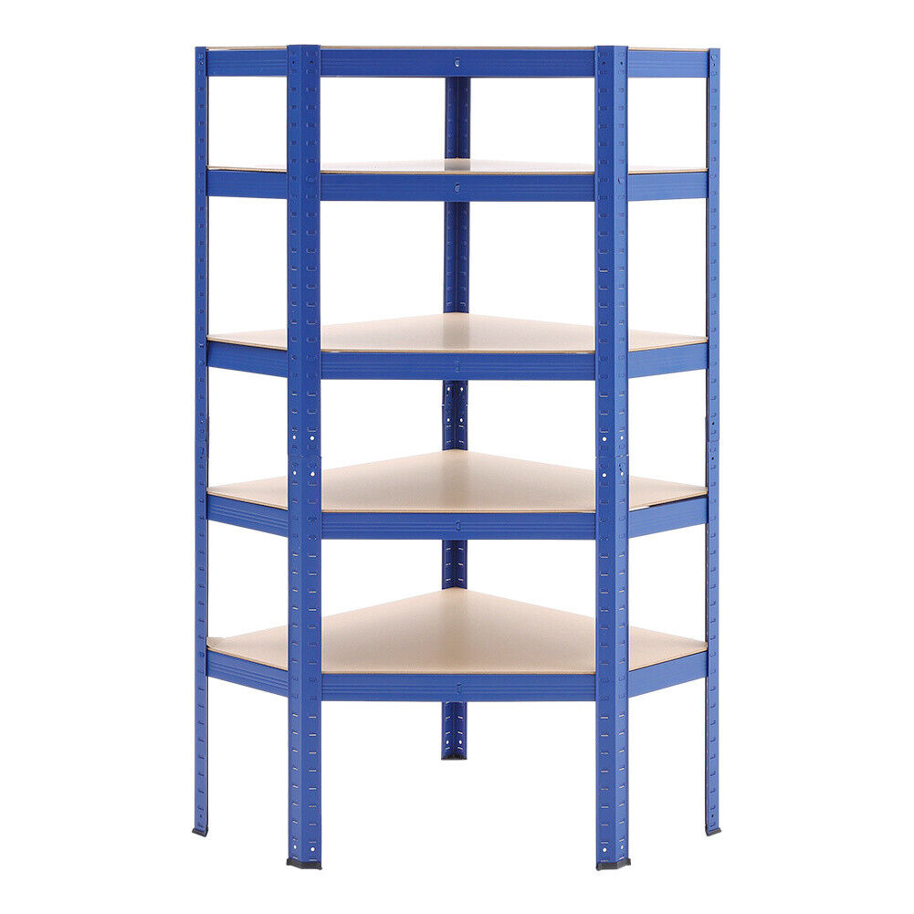 Garage Racking 5 Tier Shelving Units Boltless Heavy Duty Corner Shelf