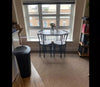 Small Table and 2 Chairs Rustic Metal Compact Breakfast Dining Furniture Bar Set