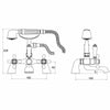 Traditional Bath Shower Mixer Tap With 3 Way Square Rigid Riser Rail Kit *WN