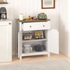 Kitchen Pantry Storage Cabinet Farmhouse Sideboard Buffet Cabinet-White