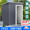 5 x 3ft Garden Shed Galvanised Metal Shed Outdoor Storage Tool Small House Grey