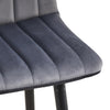 Set of 2 Velvet Bar Stools Chairs High Back Footrest Backrest Metal Legs Pub