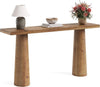 63-Inch Solid Wood Console Table Farmhouse Entryway Table Rectangular Sofa Table