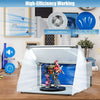 Airbrush Spray Booth Portable Paint Booth Kit with Powerful Fan 3 LED Lights
