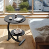 2 Tier Small Sofa Side Table Coffee End Round Table Shelf Living Room Bedroom