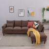L-Shaped Corner Sofa, Sectional Couch with Built-in USB Port Chaise