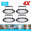 4Pack 200W UFO LED High Bay Light Shop Light Lighting Fixture Factory Warehouse