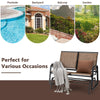 2-Person Garden Bench Outdoor Swing Glider Loveseat Patio Glider Chair