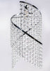 K9 Crystal Long Beaded Spiral Frame Light Fitting Pendant Shade - Chrome