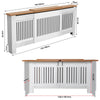 White Radiator Cover Cabinet Small Large Modern MDF Slat Wood Grill Furniture