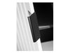 Bathroom Vanity Unit 800mm Ribbed Textured White Modern Wall Hung Floating Adel