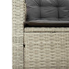 Brokky Garden Sofa with Table and Cushions L-Shaped Grey Poly I4Z3
