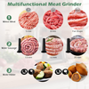 Electric Meat Grinder 2000W Mincer Sausage Kibbe Reverse Function Black Silver