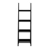 4 Tier Ladder Shelf Storage Shelving Unit Wooden Bookcase Plant Display Black