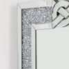 Full Length Crushed Diamond Wall Mirror Crystal Glass Silver Rectangle Dressing