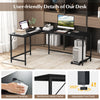 Computer Corner Desk Home Office Workstation L-Shaped Desk w/Power Outlet