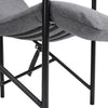 Modern Linen Fabric Padded Seat Accent Chair Metal Frame Armchair Fishing Chair