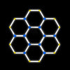 Hexagon Garage Lights Customize 7 Grid Led Hexagon Light for Car Shop Gym Lamp