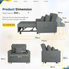 Convertible Sofa Bed 3-in-1 Pull out Arm Chair Folding Recliner Sleeper