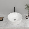 Modern Gloss White Bathroom Sink Wash Basin Round Countertop Ceramic Bowl Waste