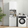 Costway Kitchen Pantry Cabinet 190cm Tall Freestanding Cupboard w/Doors White