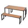 Industrial Dining Table Set wIth 2/4 Chairs Bench Seat Dining Kitchen Furniture