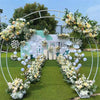 Moongate Round Wedding Arch Metal Backdrop Stand Flower Garland Frame Venue Deco