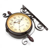 Outdoor Garden Paddington Station Wall Clock Double Sided Hanging Bracket Clocks