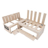 L-Shape Camper Van Bed & Cushions Bench Storage Sliding Sofa 1800 x 1200mm