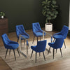 Metal Square Base Rectangular Tempered Glass Dining Table Dining Room Kitchen UK