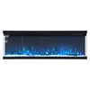 Large 100inch Electric Fireplace Freestand/Inset Fire LED Media 3 Side Panoramic