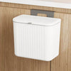 Kitchen Rubbish Bin Waste Recycling Baskets Handy Dustbin Lidded Bathroom Slim