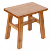 (S Rectangle)Multipurpose Small Bamboo Stool Foot Rest Stool Shower Low Bench