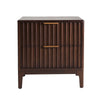 Dusk Elena Walnut Veneer 2 Drawer Bedside Table RRP £329