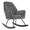 Frosted Velvet Upholstered Rocking Chair Home Office Relaxing Glider Armchairs