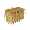 Triple Wheelie Bin Shed with Lids Wooden Garden Dustbin Storage Cupboard Outdoor