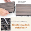 30cmx30cm Waterproof Outdoor Flooring Covering 1.7㎡Total Splicing Area-Grey